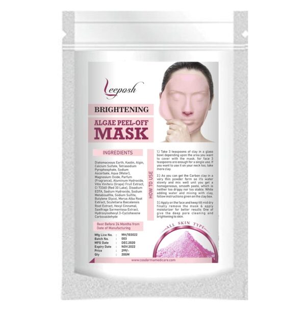 brightenig peel of mask